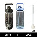 2025 Spring/Summer 2L Large Capacity Outdoor Plastic Bouncing Straw Sports Water Bottle Leak-proof Portable Refill Cups