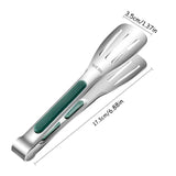 Pinzas antideslizantes de acero inoxidable para alimentos, pinzas para carne, ensalada, pan, barbacoa, parrilla, bufé, herramientas de cocina, accesorios de cocina, 1 unidad 