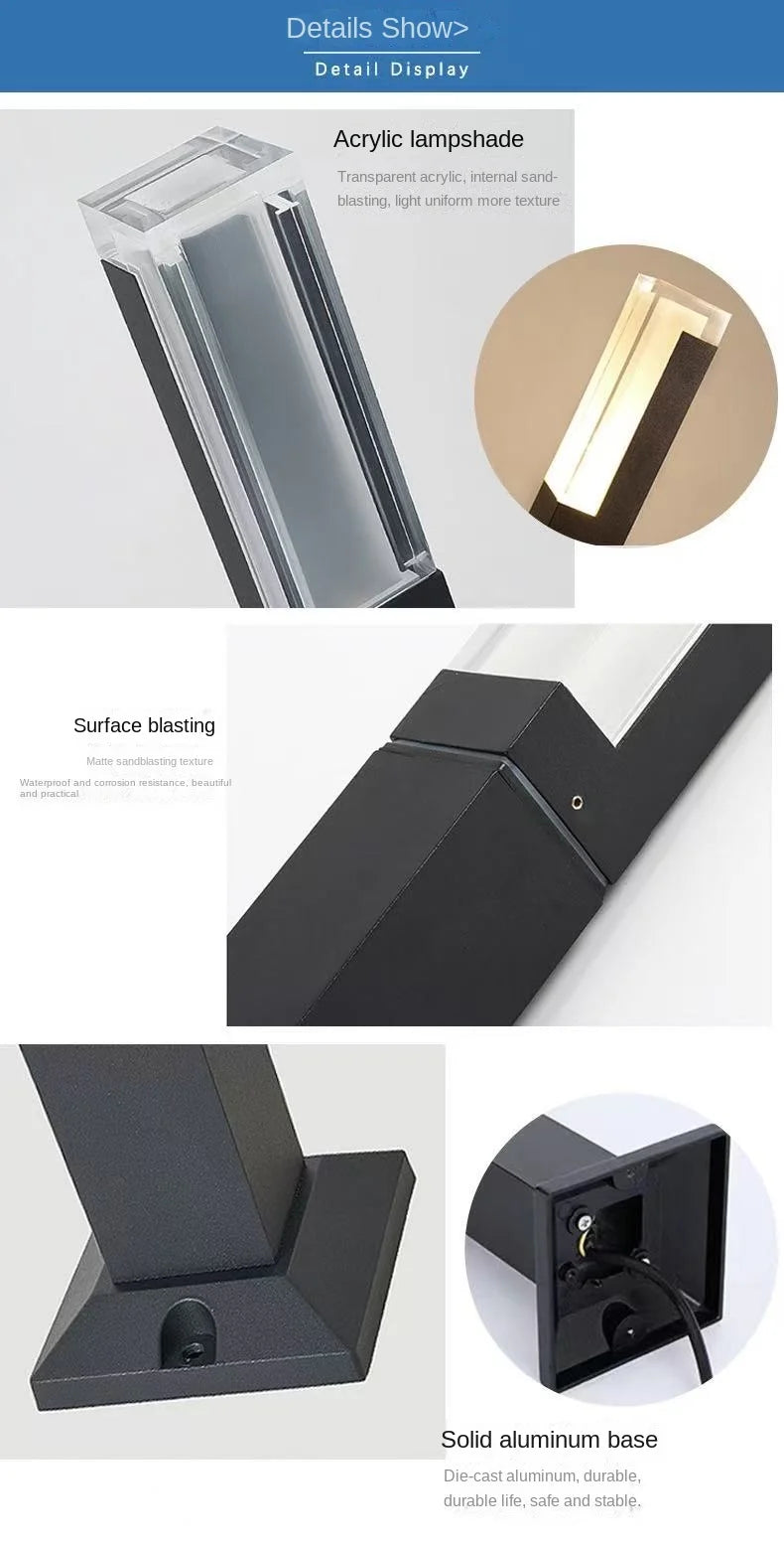 DC voltage outdoor landscape light LED outdoor lawn light IP65 waterproof aluminum alloy material 10W power simple design