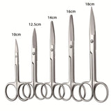 Instrumentos quirúrgicos de acero inoxidable con punta recta y curva, para suturar tejidos, tijeras, equipo médico de emergencia para campo.
