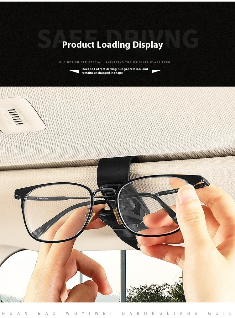 80-degree Rotating Multi-functional Car Eyeglass Storage Clip Bidirectional Automobile Eyeglass Clip Holder for Easy Access