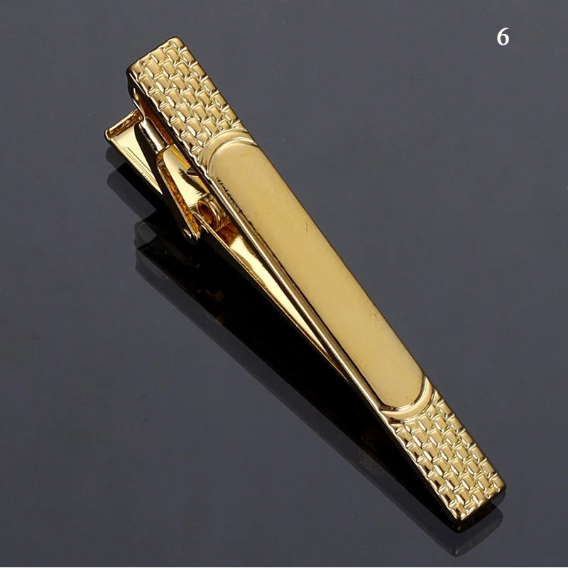New Metal Silver Color Tie Clip For Men Wedding Necktie Tie Clasp Clip Gentleman Ties Bar Crystal Tie Pin For Men's Accessories
