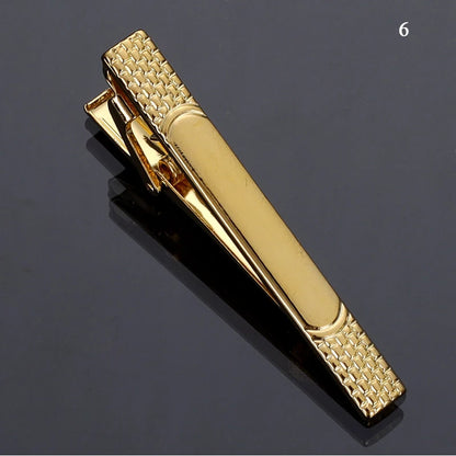 New Metal Silver Color Tie Clip For Men Wedding Necktie Tie Clasp Clip Gentleman Ties Bar Crystal Tie Pin For Men's Accessories
