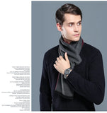 Designer Brand Plaid Men's Cashmere Scarf Winter Warm Scarves Shawls Casual Business Long Wraps Pashmina Christmas Gift for Man