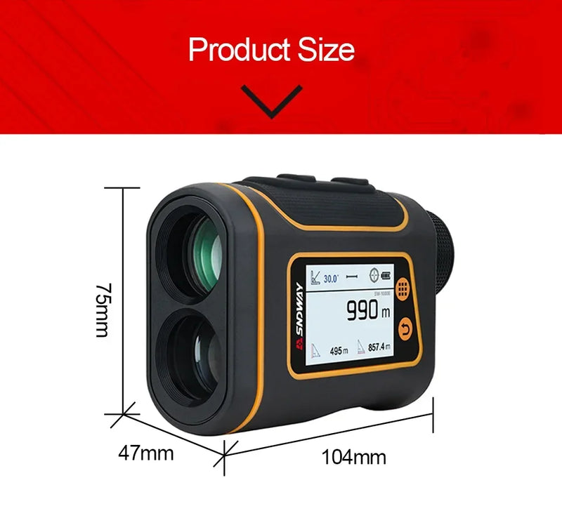SNDWAY Telescope Laser Range Finder Digital Distance Meter Hunting Monocular Golf Rangefinder LCD Display Roulette Tape Measure