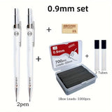 Portaminas mecánicas transparentes con mina, portaminas automáticas, recambios reemplazables, dibujo artístico, 2 tubos, 2B, 0,5, 0,7, 0,9 mm, 60 mm 