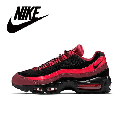 Nike Air Max 95 Unisex Trendy Retro Anti slip Wear-resistant Comfort Fabric Running Shoes GS/Black Warrior