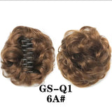Coque despojado com piranha claw clip aplique de cabelo cacheado
