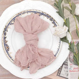 Set of 12 Gauze Cheesecloth Napkins Cloth Bulk Dinner Table Napkins for Home Wedding Valentine's Party Event Table Decoration