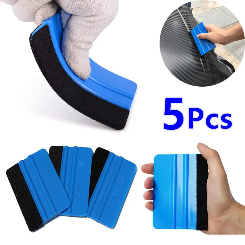 1/5Pcs Car Stickers Film Install Squeegee Vinyl Carbon Fiber Scraper with Felt Squeegee Tool Film Wrapping Car Wrap Tools 10x7cm