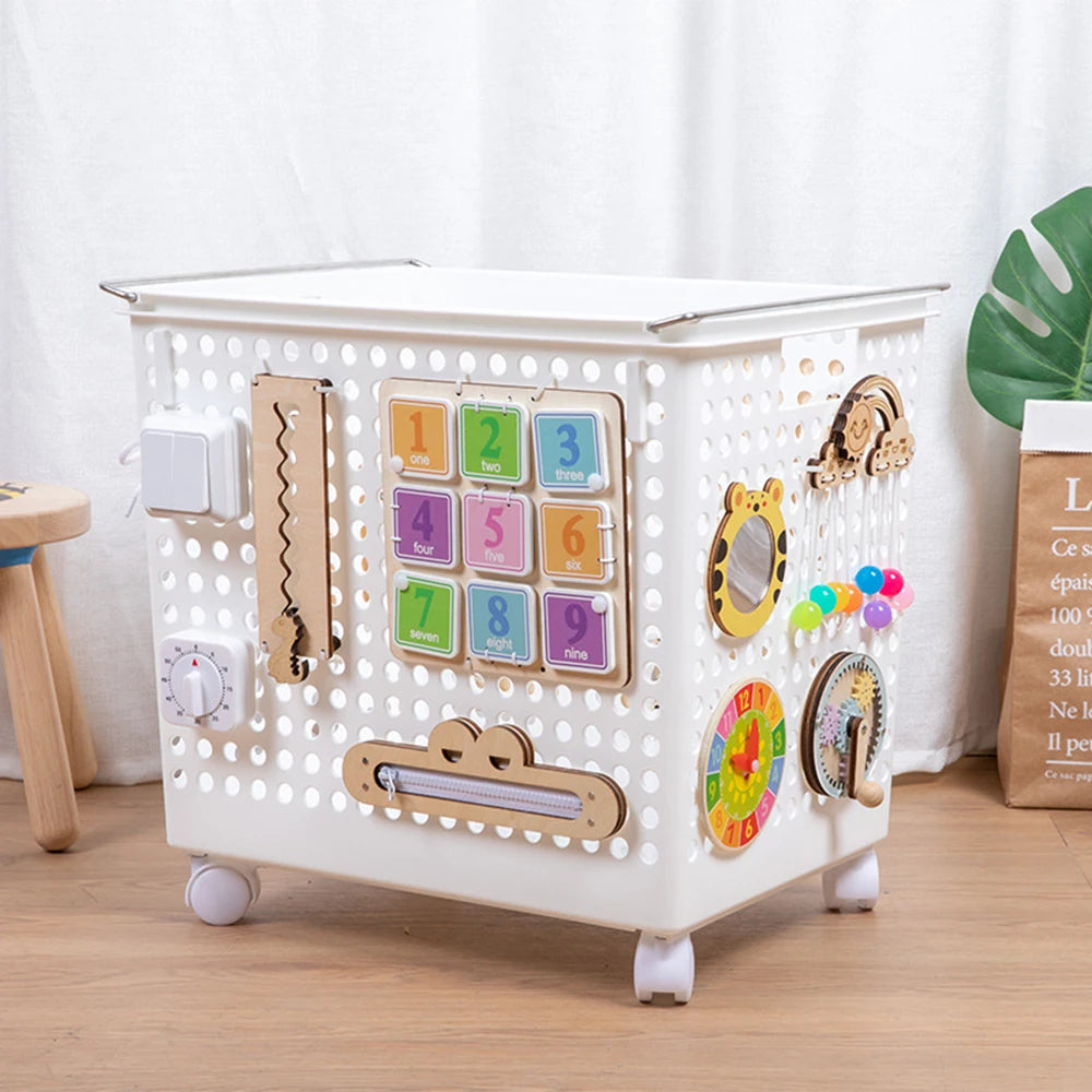 Wood Busy Board Accessories Baby DIY Montessori Toy Early Learning Wooden Toy Wooden Elements Parts for Kids Education Skill Toy