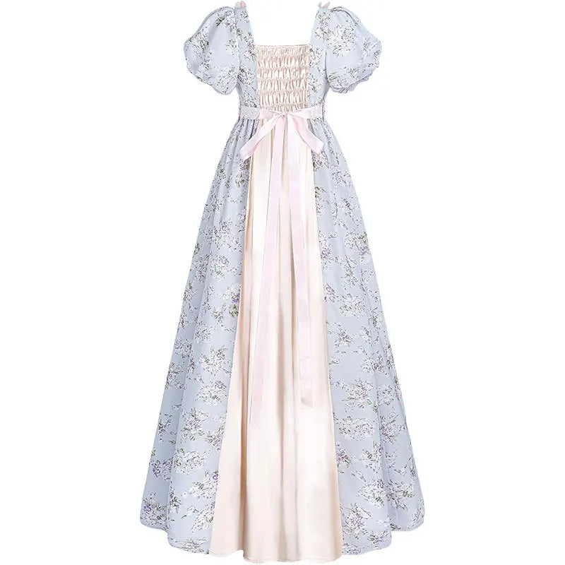 Medieval Victorian Elegant Gown Ball Dress Women High Waisted Tea Party Dress Stage Performance Halloween Carnival Costume