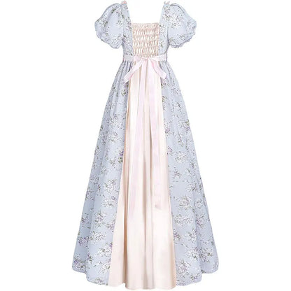 Medieval Victorian Elegant Gown Ball Dress Women High Waisted Tea Party Dress Stage Performance Halloween Carnival Costume