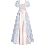 Medieval Victorian Elegant Gown Ball Dress Women High Waisted Tea Party Dress Stage Performance Halloween Carnival Costume