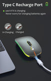 Bluetooth Mouse for Asus ZenBook 14 UX433 Vivobook Flip 14 12" M420 R211 Laptop PC Wireless Mouse Rechargeable Mute Gaming Mouse