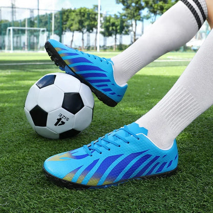 Short-spike Training Soccer Shoes Low-top Leather Sneakers Youth Football Shoes Cross-border