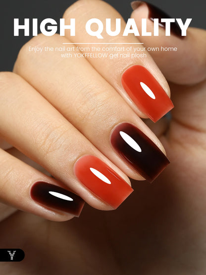 NEW YOKEFELLOW 10ml Crystal Jelly Nude Red Pink Gel Nail Polish Transparent Semi-permanent UV Gel Nail Art Soak Off Gel Varnish