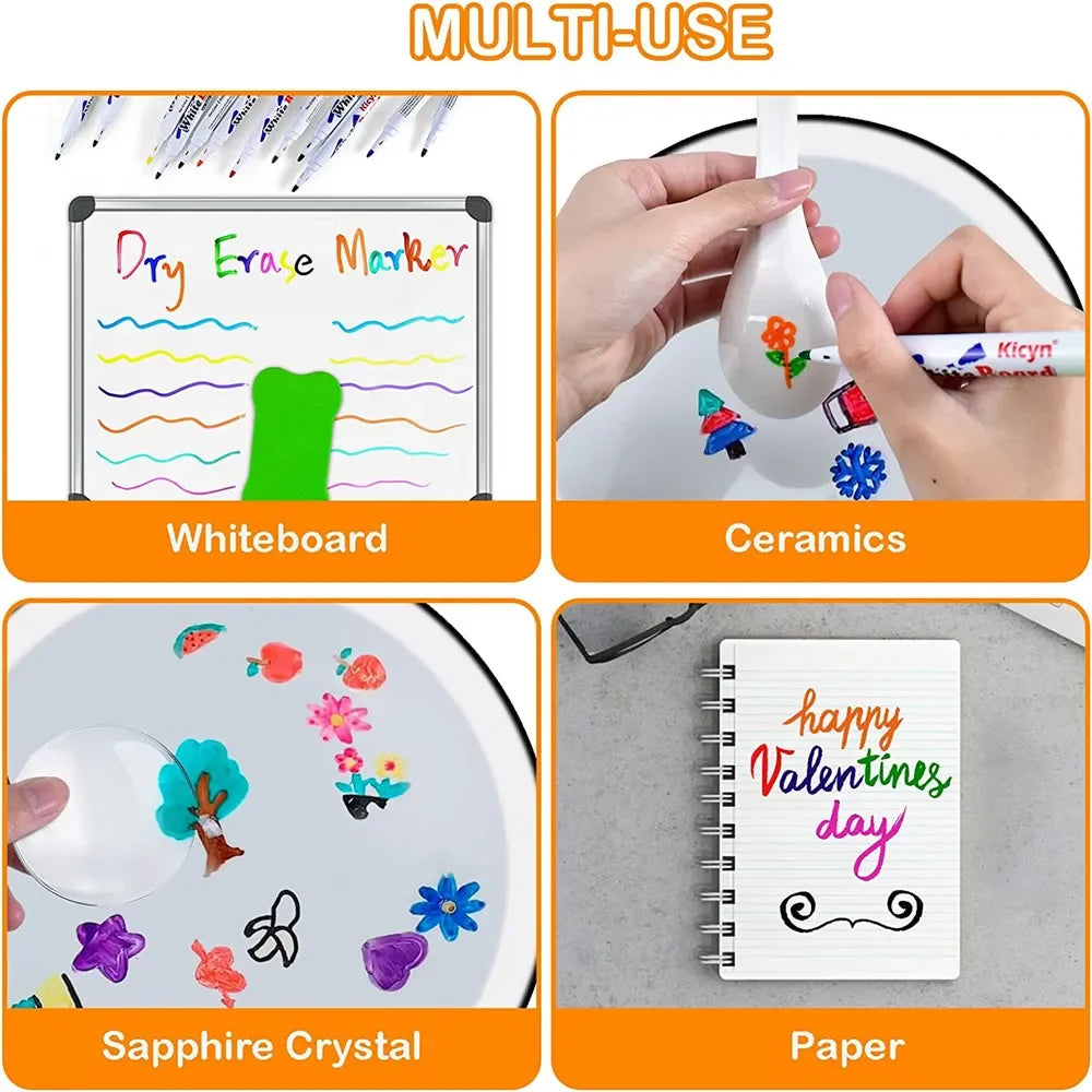 Bolígrafo de pintura al agua mágico, bolígrafo de tinta flotante para niños, pinceles de agua coloridos para garabatos, juguetes de educación temprana Montessori para niños