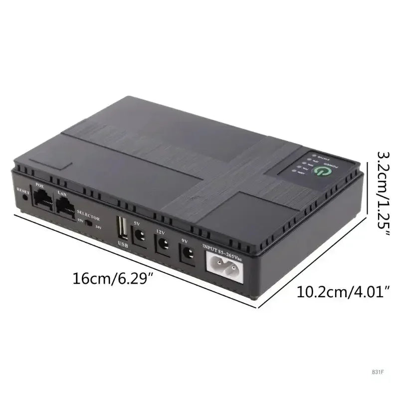 Enrutador CA 85-265 V CC 1018P, 5 V, 9 V, 12 V, monitor óptico Cat, respaldo ininterrumpido, fuente de alimentación CC de 8800/10400 mAh, cargador, teléfono celular, UPS