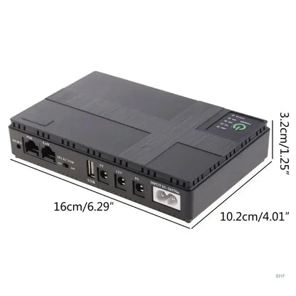 Enrutador CA 85-265 V CC 1018P, 5 V, 9 V, 12 V, monitor óptico Cat, respaldo ininterrumpido, fuente de alimentación CC de 8800/10400 mAh, cargador, teléfono celular, UPS