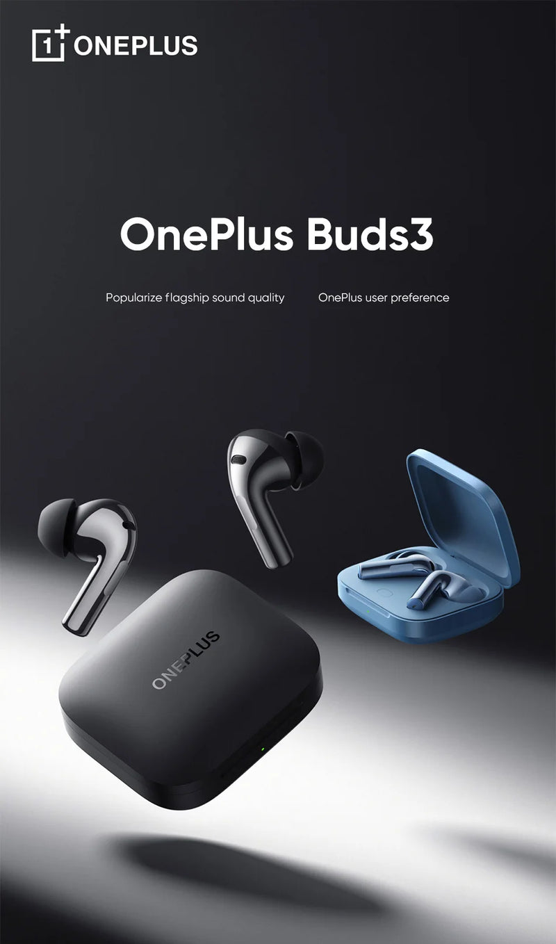 Oneplus Buds 3 wireless Bluetooth headset LHDC 5.0 49dB active noise reduction 44h battery life Oneplus 12 TWS low delay.
