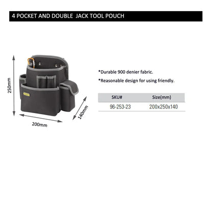Bolsa de herramientas multifuncional profesional para electricista con gancho, bolsa organizadora de trabajo, portaherramientas de cintura, 1 pieza 