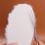 Unisex Australian Sheepskin Insoles Natural Real Fur Wool Cashmere Snow Boots Shoe Pad Children's Wool Insoles Warm Winter Shoes