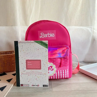 Kawaii Barbie Cartoon Anime Fashion Backpack Girl Barbie Princess Backpack Cute Kindergarten Kids Schoolbag Gift Toys