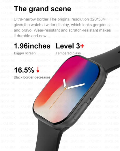 New For Apple Watch 10 GPS NFC Smart Watch Men Women Wireless Charging BT Call Waterproof HD AMOLED Smartwatch For Android IOS