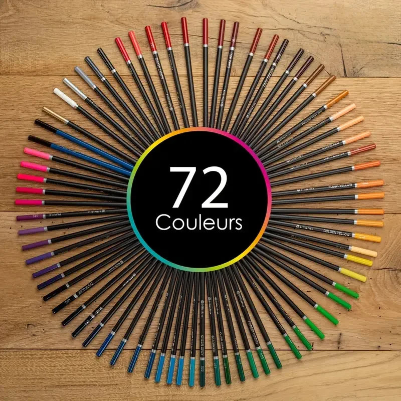 72/120/180/260 Color Lead Pencil Set - Vibrant Watercolor-Style Pencils, Erasable, Perfect for Artists & Beginners, Art Supplies