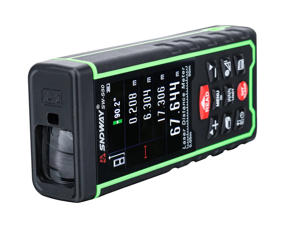 SNDWAY Laser Distance Meter Tape measure Digital Camera Function Laser Range Finder Tape Angle Rangefinder measure Tool