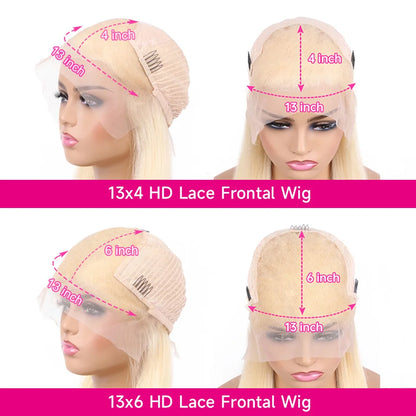 Rosabeauty HD Transparent 13x6 613 Body Wave Honey Blonde Lace Frontal Human Hair Wig Brazilian 13x4 Lace Front Wigs For Women