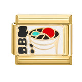 FUNIQUE-Aço Inoxidável Ouro Charme Links, Borboleta, Café, Vela, Barco, Italiano, Fits 9 milímetros Pulseira, Fazer Jóias, DIY