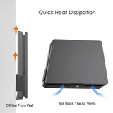 Monzlteck Wall Mount For PS4 Slim, All Metal Vertical Hanging on Wall Space Saver Easy to Install