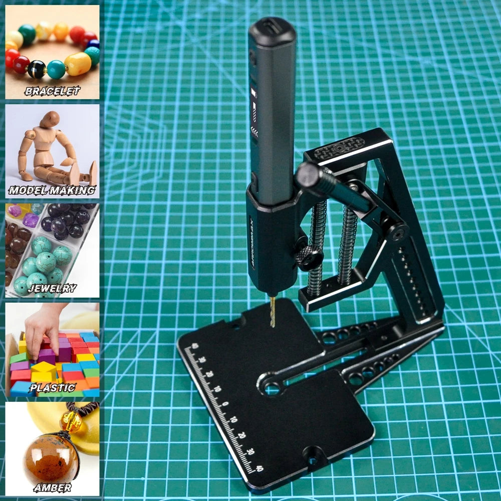 ARROWMAX Electric Mini Drill with Benchtop Drill Press Cordless Hand Drill Kit for Metal Wood Plastic Home DIY New