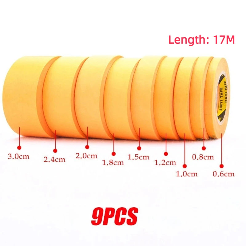 3/4/9 Rolls Model Masking Tape Fine Line DIY Cover Tape for Hobby Gundam Model Paint Tool 1/2/3/6/8/10/12/15/18/20/24/30mm