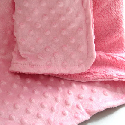 Spring Baby Blanket Warm Double Layer Swaddle Wrap Newborn Thermal Soft Fleece Bath Towel Baby Stroller Blanket Sleepsack 76*102