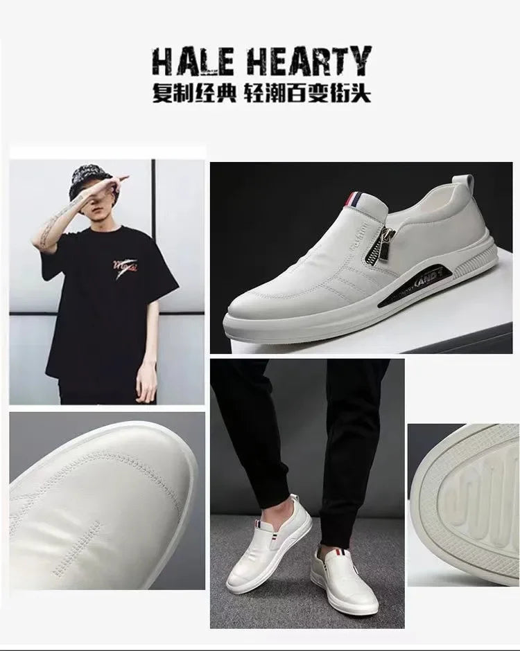 Casual Leather Shoes Men Loafers Trend Brand Business Shoes Autumn Slip-on Flat Men's Sneakers Comfortable Moccasins Zapatos Hombre