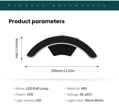 Waterproof IP66 Outdoor Wall Light 10W LED Wall Lamp Sconce Balcony Garden Decoration Lighting Lamp AC110V 220V
