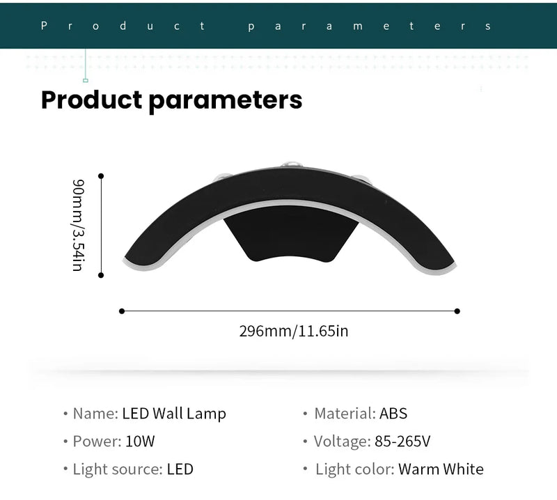 Waterproof IP66 Outdoor Wall Light 10W LED Wall Lamp Sconce Balcony Garden Decoration Lighting Lamp AC110V 220V