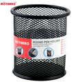 MOTARRO 1Pcs Pencil Holder Office Desk Metal Mesh Square Round Pen Pot Cup Case Container Organiser Durable Pencil Case