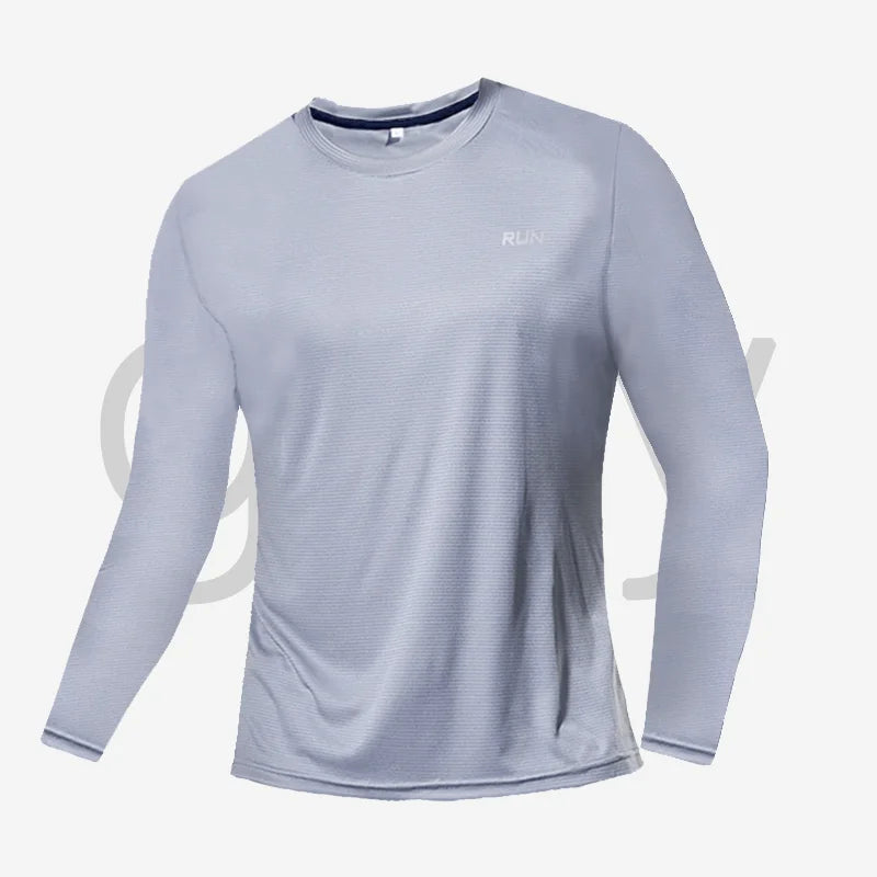 Camiseta transpirable de secado rápido, camisetas deportivas, ropa de entrenamiento, camiseta de manga larga para hombre, accesorios de gimnasio para correr de otoño, fitness para hombre.