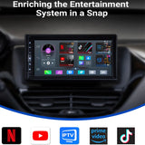 OTTOMOTION Android Ai Box Wireless CarPlay Adapter Android Auto Built in Youtube Netflix Tiktok IPTV for Car with Wired Carplay