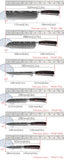 1-6 uds Juego de cuchillos de cocina de acero inoxidable 7CR17 440C láser Damasco japonés Santoku cuchillo rebanador cuchillo de Chef