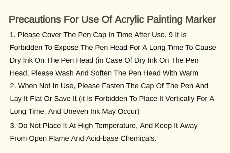 9/144 Colors Acrylic Paint Art Marker Pen DIY Painting Drawing for Card Ceramic Stone Mug Glass Fabric Clothes Art Supplies
