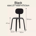 Nordic Plywood Dining Round Seat Stackable Vintage Curved Backrest Chair