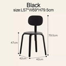 Nordic Plywood Dining Round Seat Stackable Vintage Curved Backrest Chair