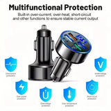 300W PD Car Charger 6 Ports Fast Charging QC3.0 USB C Car Phone Charger Type C Adapter Dual PD Super Fast with Digital Display