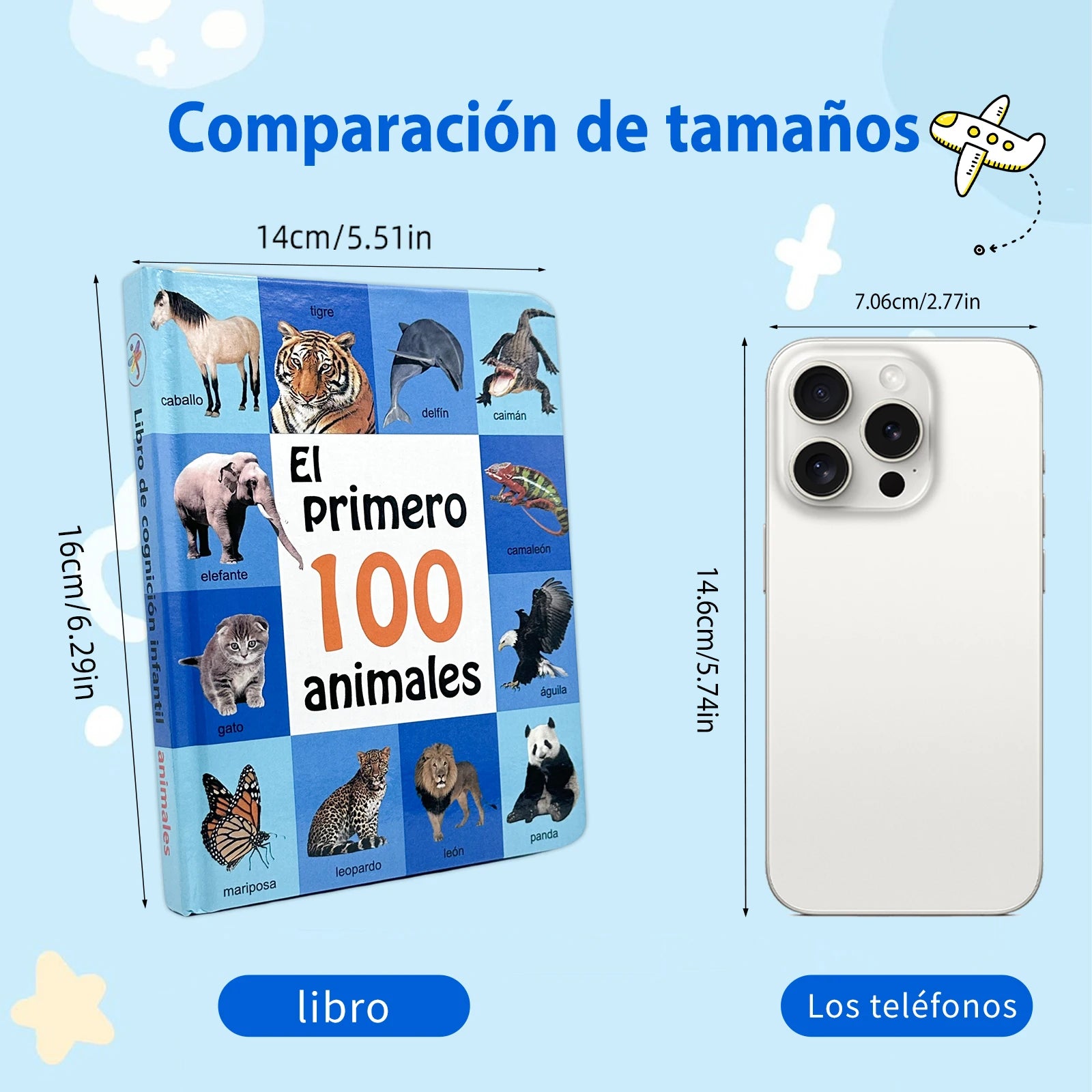 0-2 Years Spanish Children's Cognitive Encyclopedia Enhancing Cognition Children's Early Learning Books Gifts