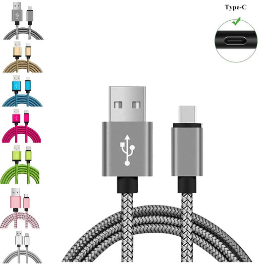 1m 2m Long Type-C USB phone Battery Charger for Samsung S10 A51 A9 Star S8 S9 USBC Fast Charging Cable for Honor 10 9 V20 Magic2
